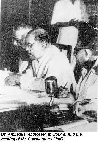 Constitution of India photo: Dr. Ambedkar working on making of Constitution of India. DrAmbedkar_SiddharthaC20.jpg