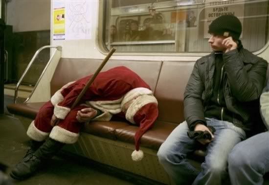 Drunk Santa Passed out