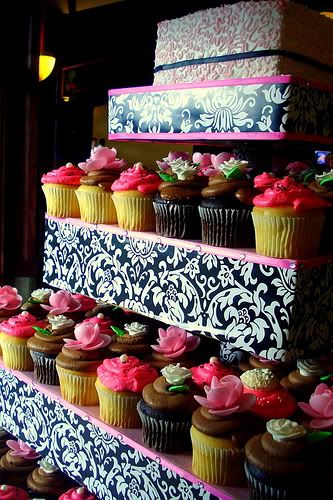 Wedding Cake my honey bunny is making a cupcake tier like this for meand 