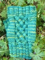 Celtic Knot Fingerless Mitts by Baa Baa Baby Knits