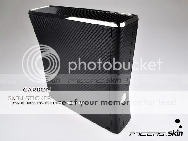 New Carbon Fibre Skin Cover Protector For Xbox 360 Slim  