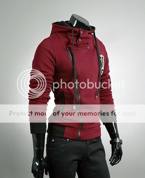 NWT Mens Slim Sexy Top Designed Hoody Jacket M L XL XXL 3COLOR 4 SIZE 