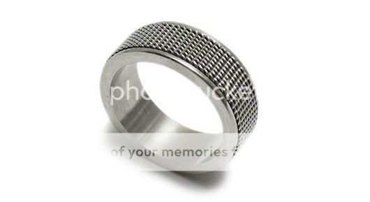 Mens Titanium Steel Wire Mesh Designed Ring Band r5  