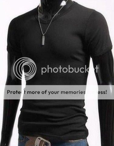 Men Plain V Neck Base T shirt h111  M XXL  