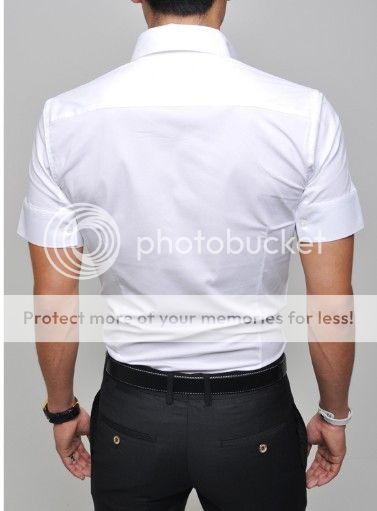 Mens Slim fit Stylish Dress Short Sleeve Shirts h188  