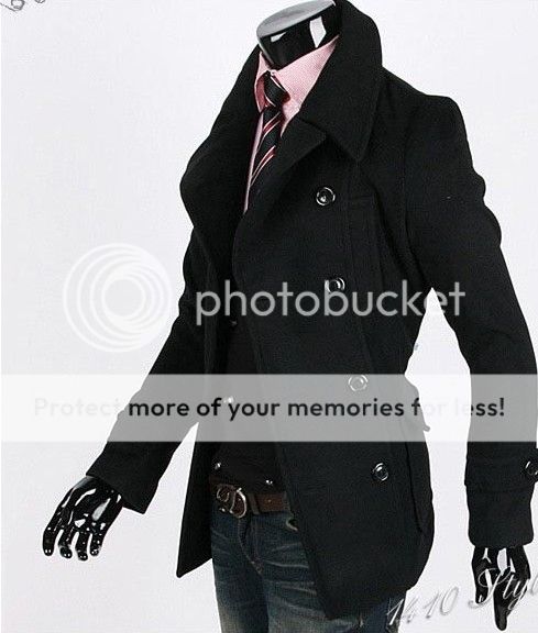 Men Fashion Winter Slim Fit DB Trench Coat Jacket H201  