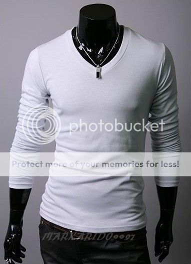   Classical V Neck Long Sleeve Basic T shirt 4COLOR 3SIZE H532  