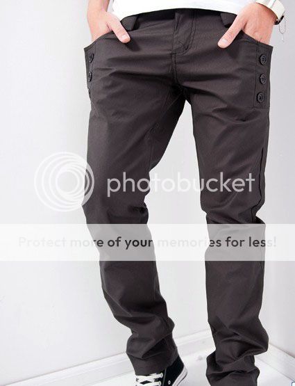 Mens Slim Fit Stylish Straight Casual Pant Trousers A54  