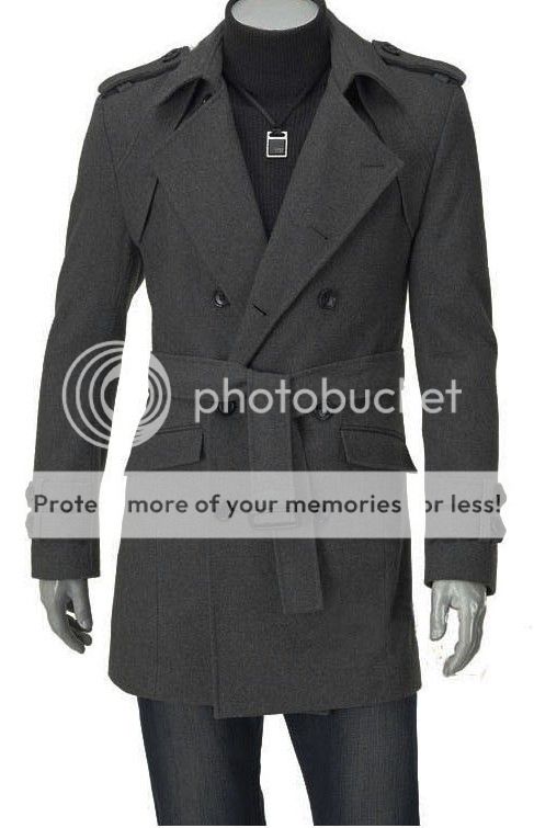 Men Top Designed Slim Double Breasted Trench Coat Jacket M L XL XXL H53 ...
