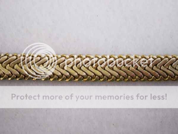 Vintage Napier Gold Tone Herringbone Chain Bracelet